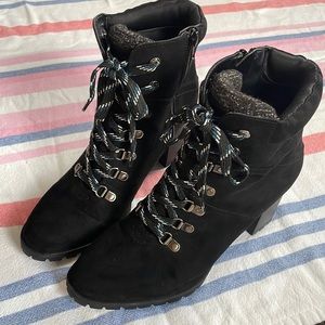 Laced Black Boots